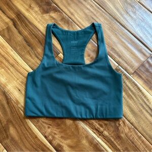 Girlfriend Collective Dark Green Racerback Sports Bra